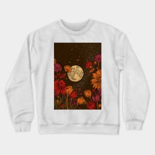 Floral Moon Universe Crewneck Sweatshirt